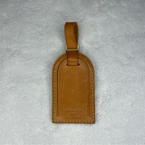 Authentic Louis Vuitton Vachetta Leather Luggage Tag